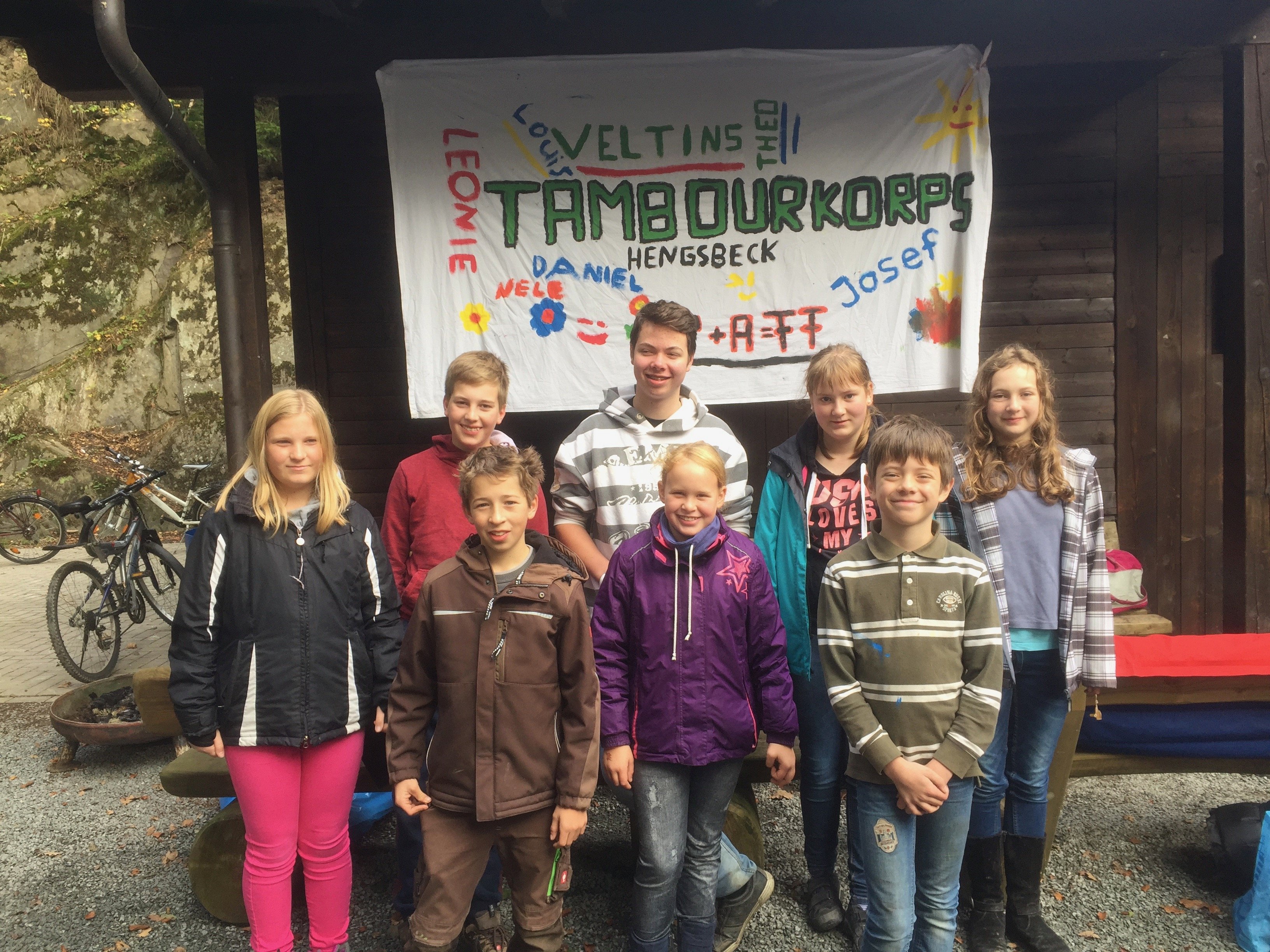 v.l.: Nele Riße, Louis Conze, Theo Büngener, Josef Osebold, Leonie Teipel, Anna Alteköster, Daniel Osebold, Paula Clausen